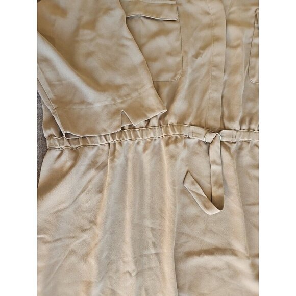 Maurices Dress Women 4X Olive Green Elastic Waist 3/4 Sleeve Pockets Office - Picture 10 of 15